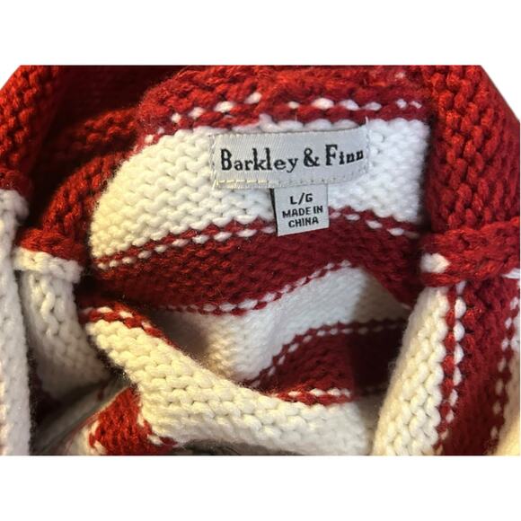 Barkley & Finn Christmas Dog Sweater Sz Lg Santa Red White - Picture 6 of 6